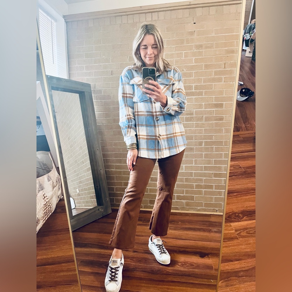 pistola Brown Cropped Ankle Jeans